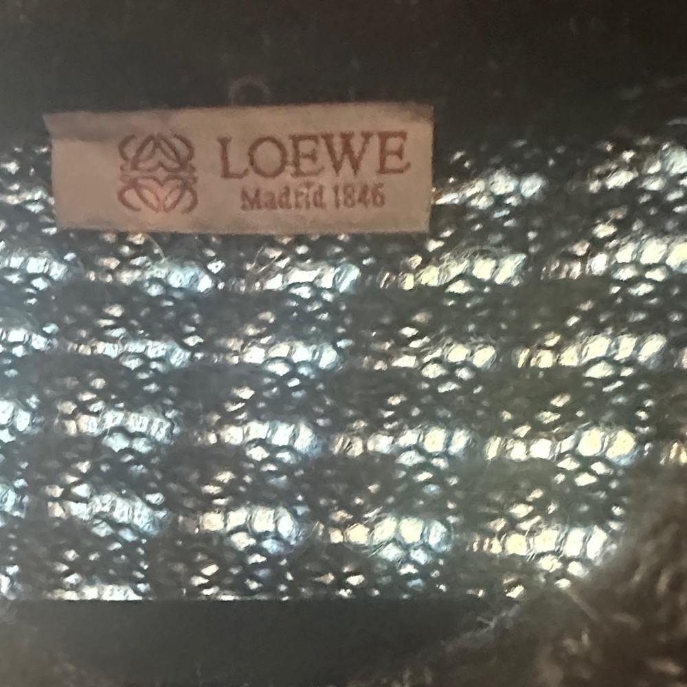 Authentic Loewe Dark blue with pebbles of white Knit Sweater